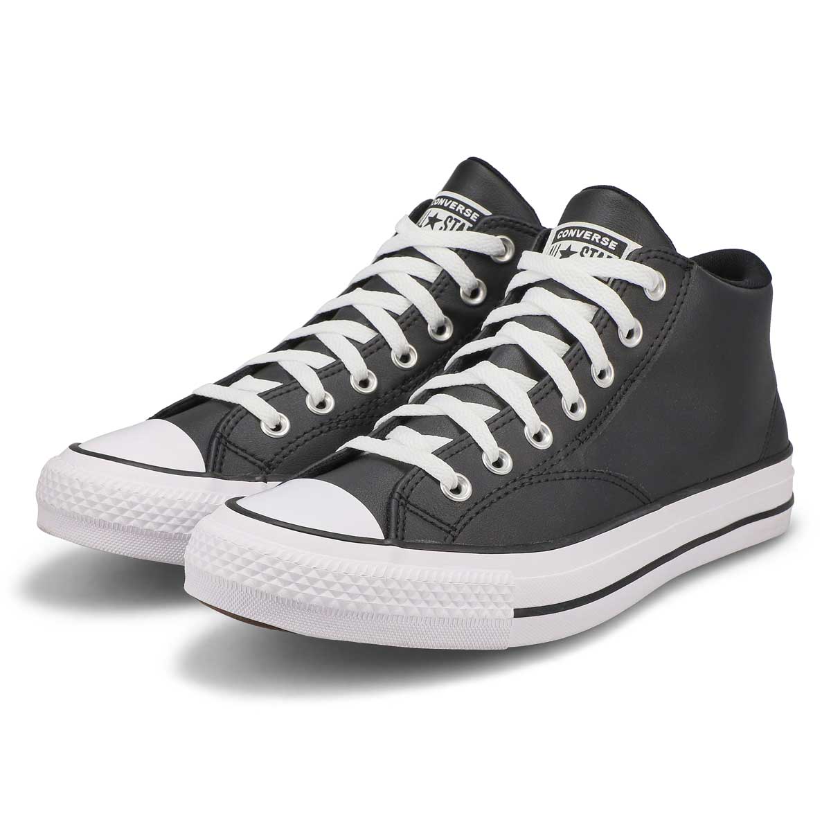 Mens black and white hot sale converse