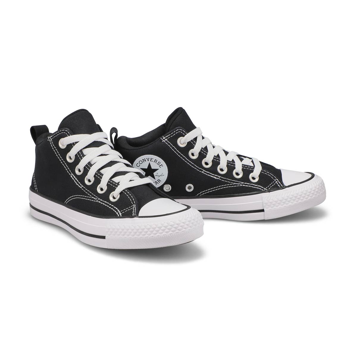 Black and discount white converse trainers