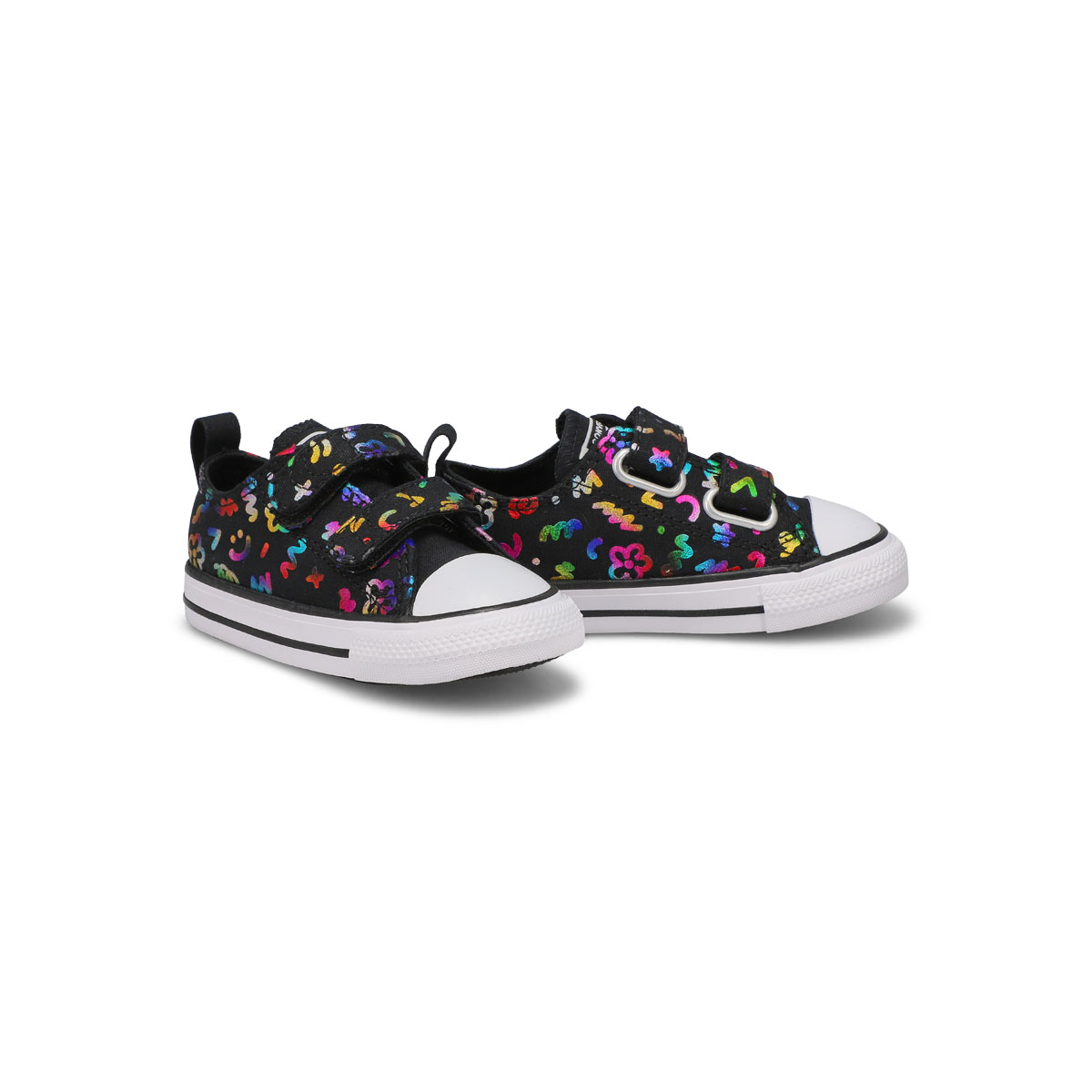 Baskets CHUCK TAYLOR ALL STAR 2V POLKA DOODLE, noir/blanc/bleu, tout-petits