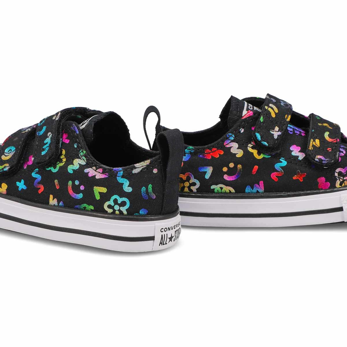 Infants' Chuck Taylor All Star 2V Polka Doodle Sneaker - Black/White/Blue