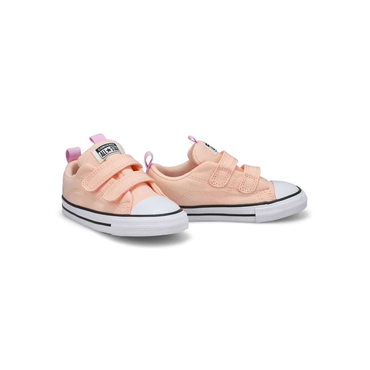 Infants' Chuck Taylor All Star Rave Sneaker- Soft Peach/Grape Fizz/White