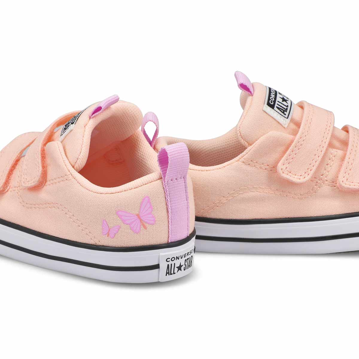 Infants' Chuck Taylor All Star Rave Sneaker- Soft Peach/Grape Fizz/White