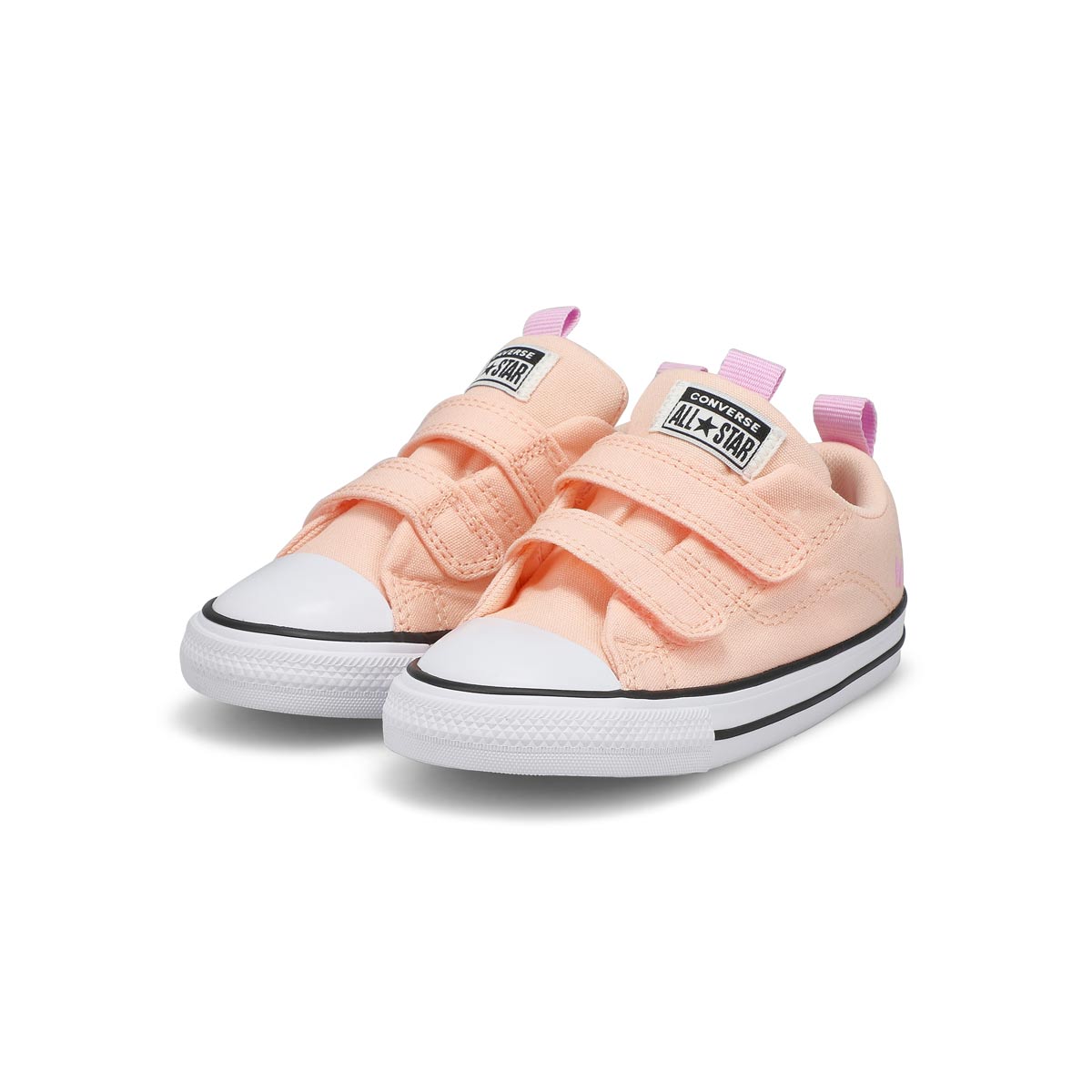 Infants' Chuck Taylor All Star Rave Sneaker- Soft Peach/Grape Fizz/White