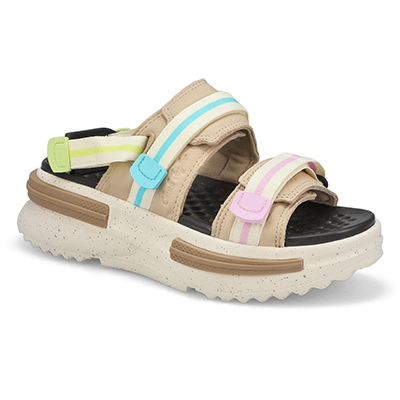 Lds Run Star Utility Platform Sandal - Nutty Granola/Citrus/Lilac