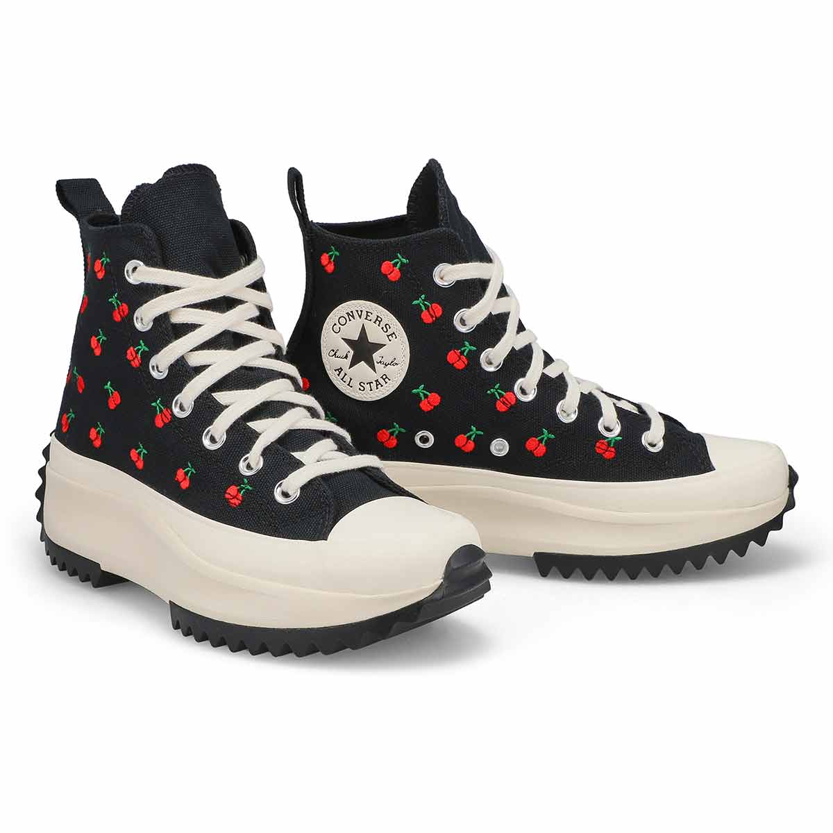 Women's Run Star Hike Cherry Platform Sneaker - Black/Egret/Red