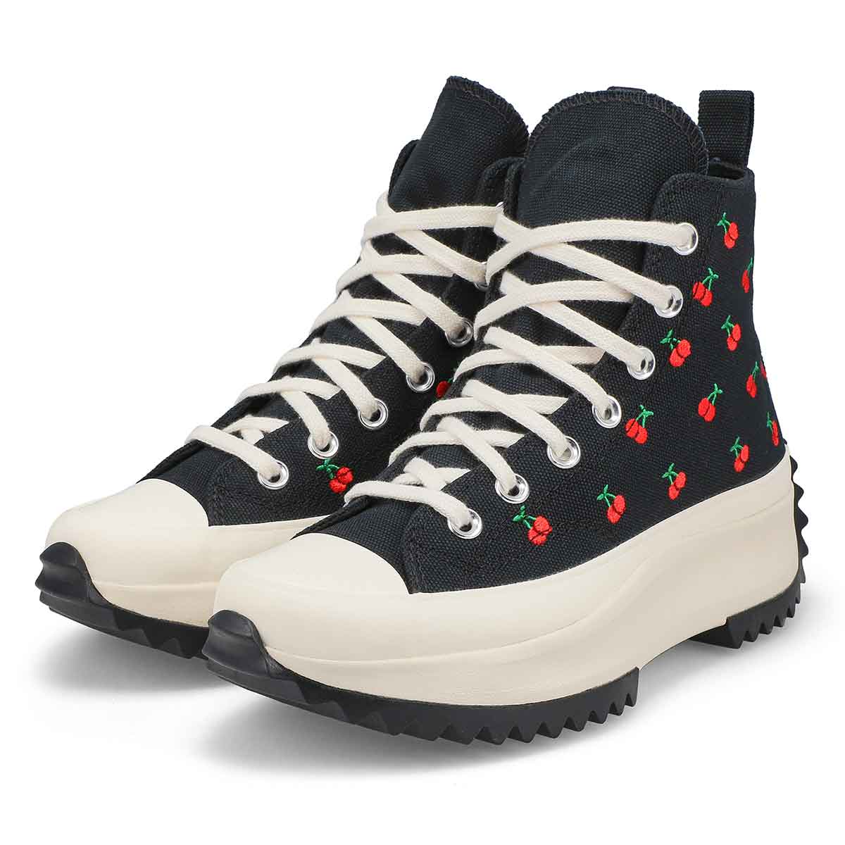 Women's Run Star Hike Cherry Platform Sneaker - Black/Egret/Red