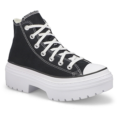 Lds Chuck Taylor All Star Heel Foundation Platform Sneaker - Black/White/Egret