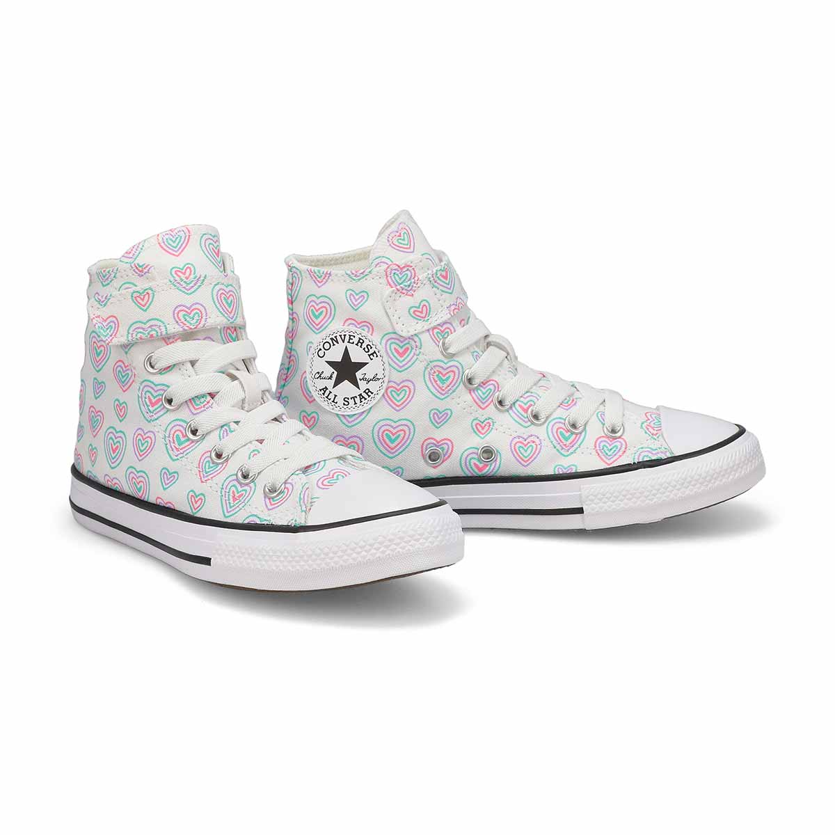 Baskets CHUCK TAYLOR ALL STAR 1V HAPPY HEARTS, beauté hivernale/blanc/noir, filles