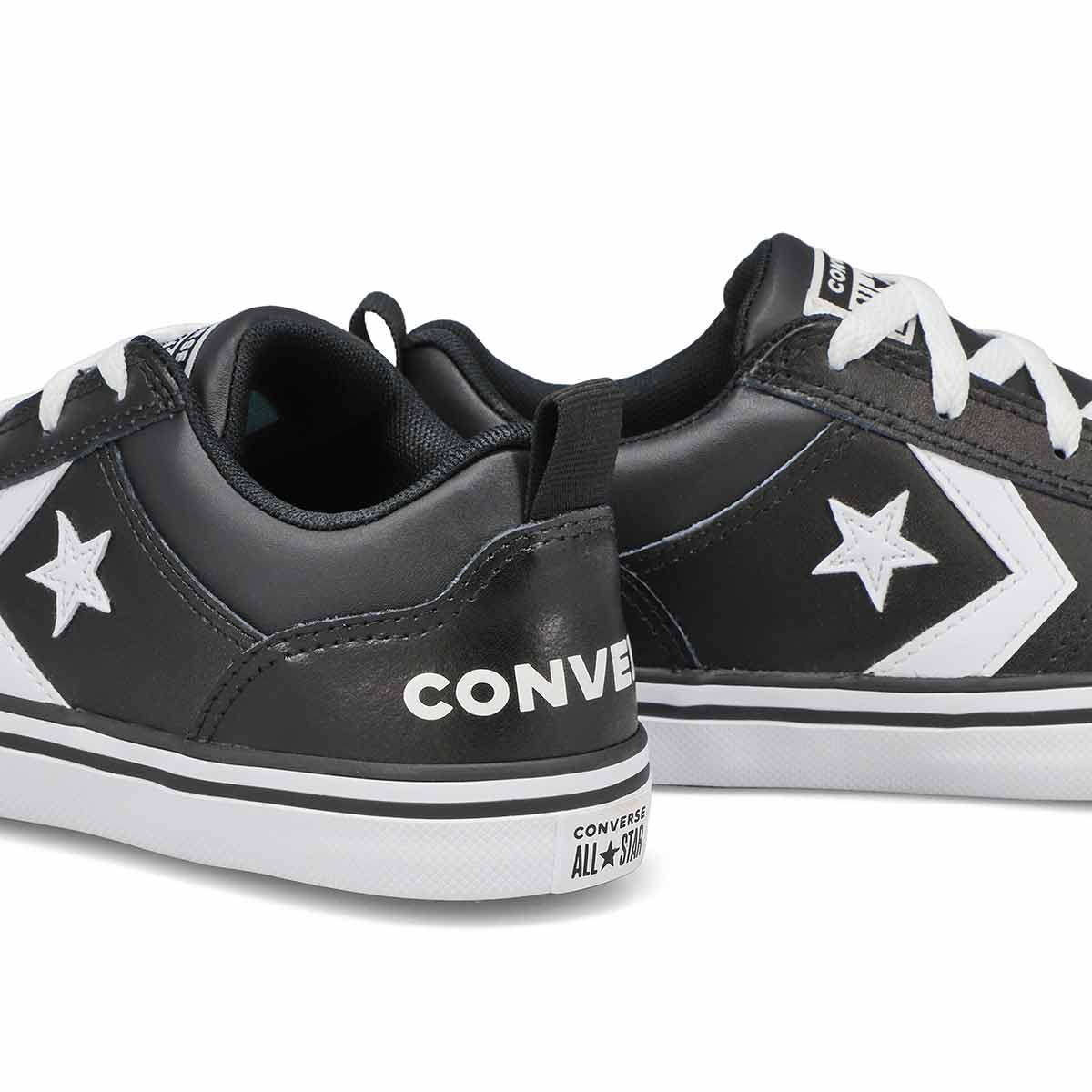 Boy's Chuck Taylor All Star Pro Blaze Leather Sneaker - Black/White/Mouse