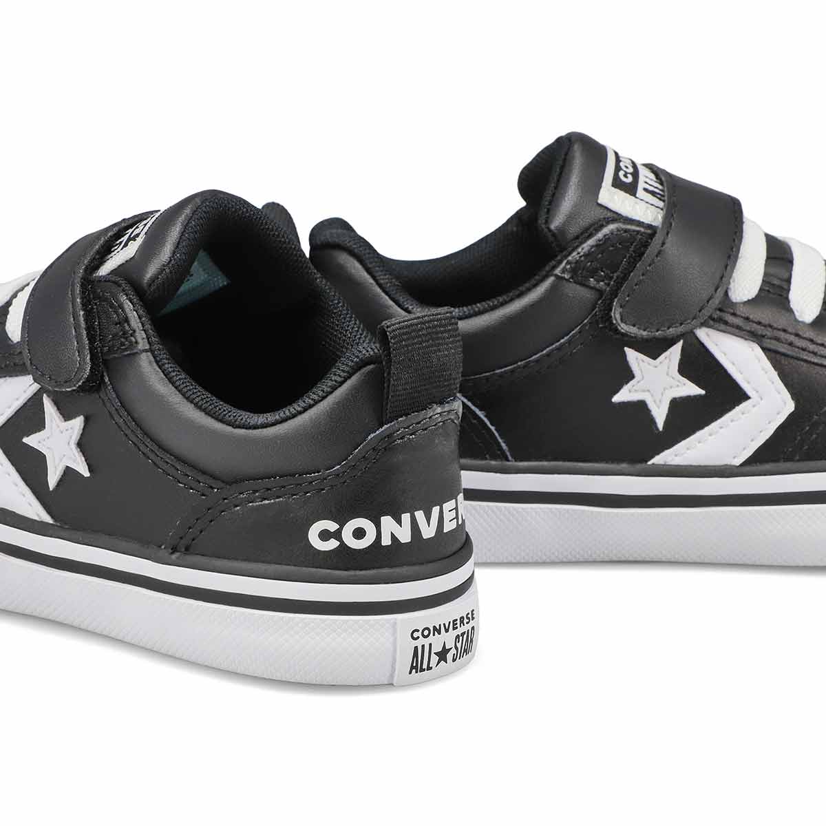 Boy's Chuck Taylor All Star Pro Blaze Leather Sneaker - Black/White/Mouse