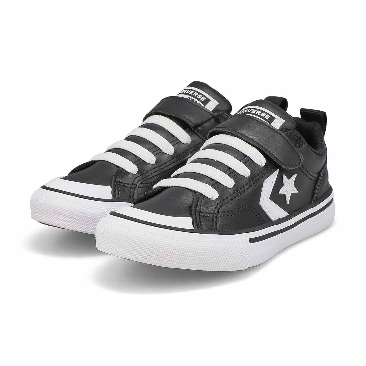 Boy's Chuck Taylor All Star Pro Blaze Leather Sneaker - Black/White/Mouse