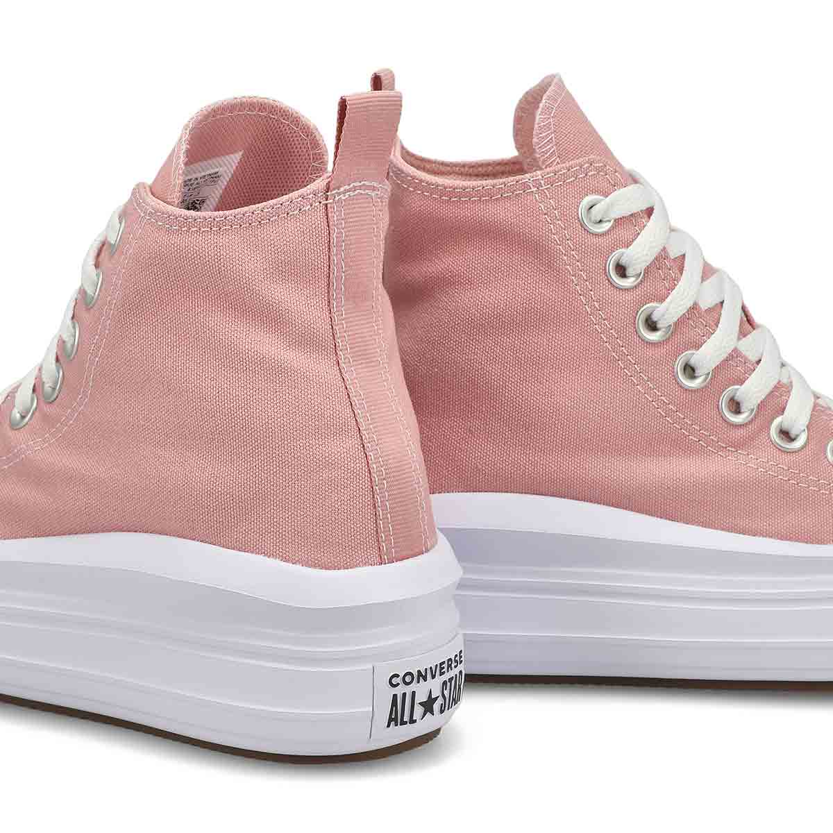 Baskets hautes à plateforme CHUCK TAYLOR ALL STAR MOVE, rose statique/blanc/noir, filles