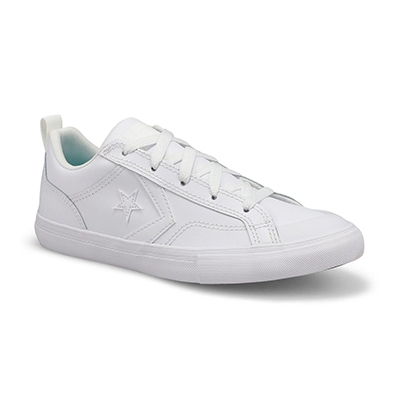 Bys Pro Blaze Leather Sneaker - White/White