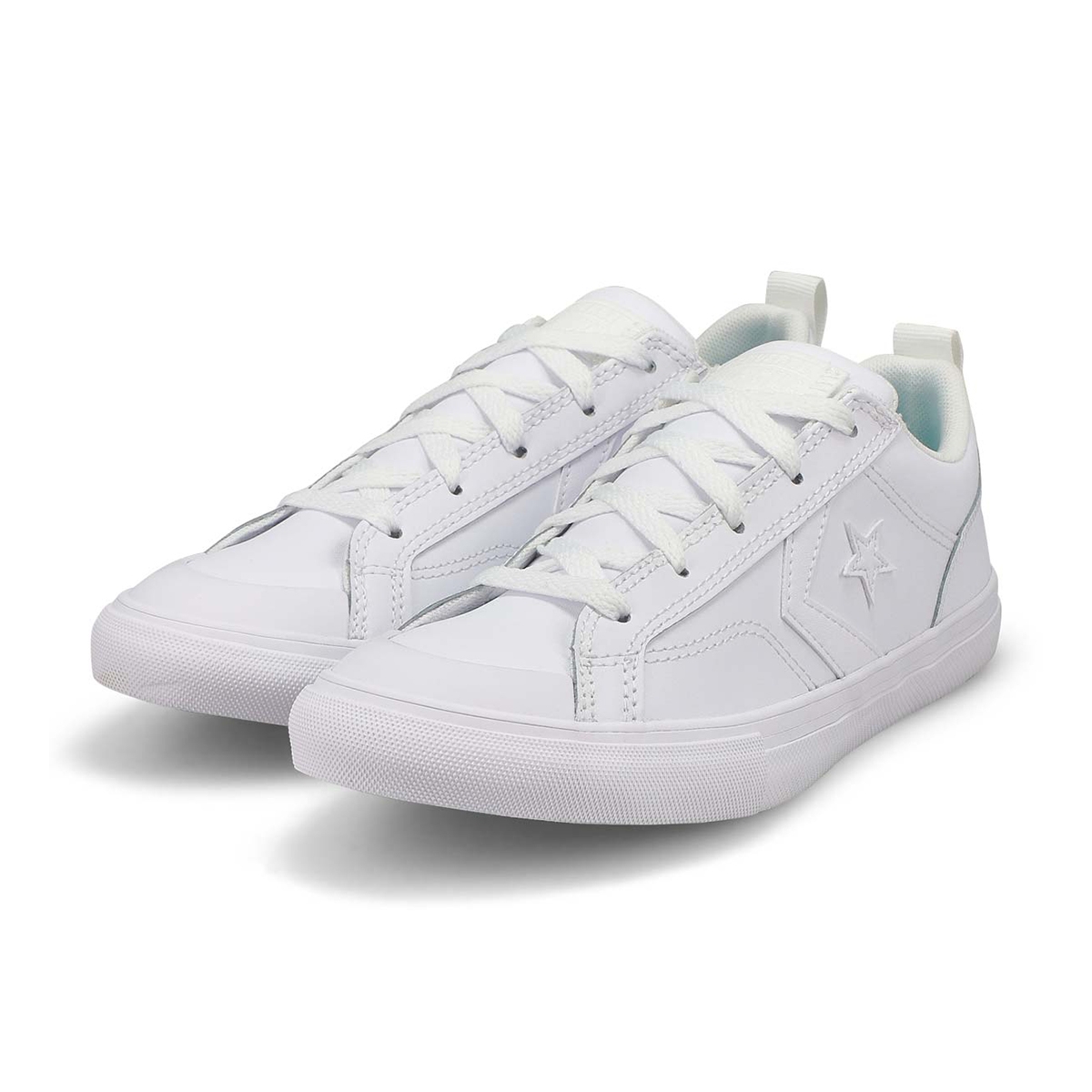 Boy's Pro Blaze Leather Sneaker - White/White