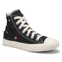 Women's Chuck Taylor All Star Flower Play Hi Top Sneaker - Black/Egret