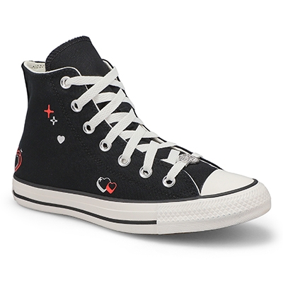 Lds Chuck Taylor All Star BEMY2K Hi Top Sneaker - Black/White