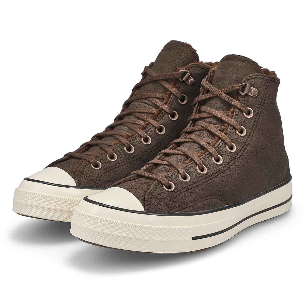 Baskets hautes en cuir CHUCK 70 DISTRESSED, papyrus/taupe classique/aigrette, hommes