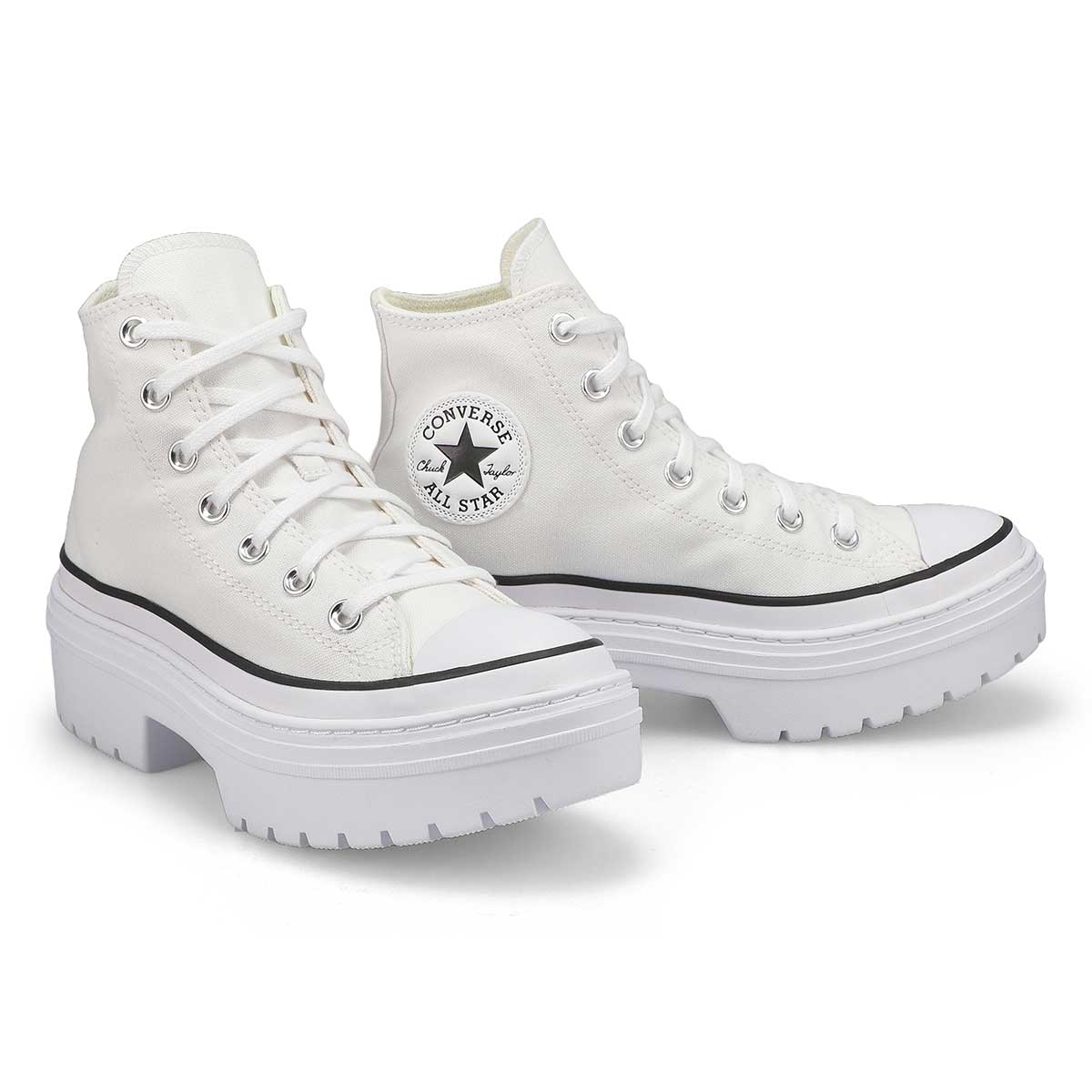 Women's Chuck Taylor All Star Heel Foundation Platform Sneaker - White/Black/Egret