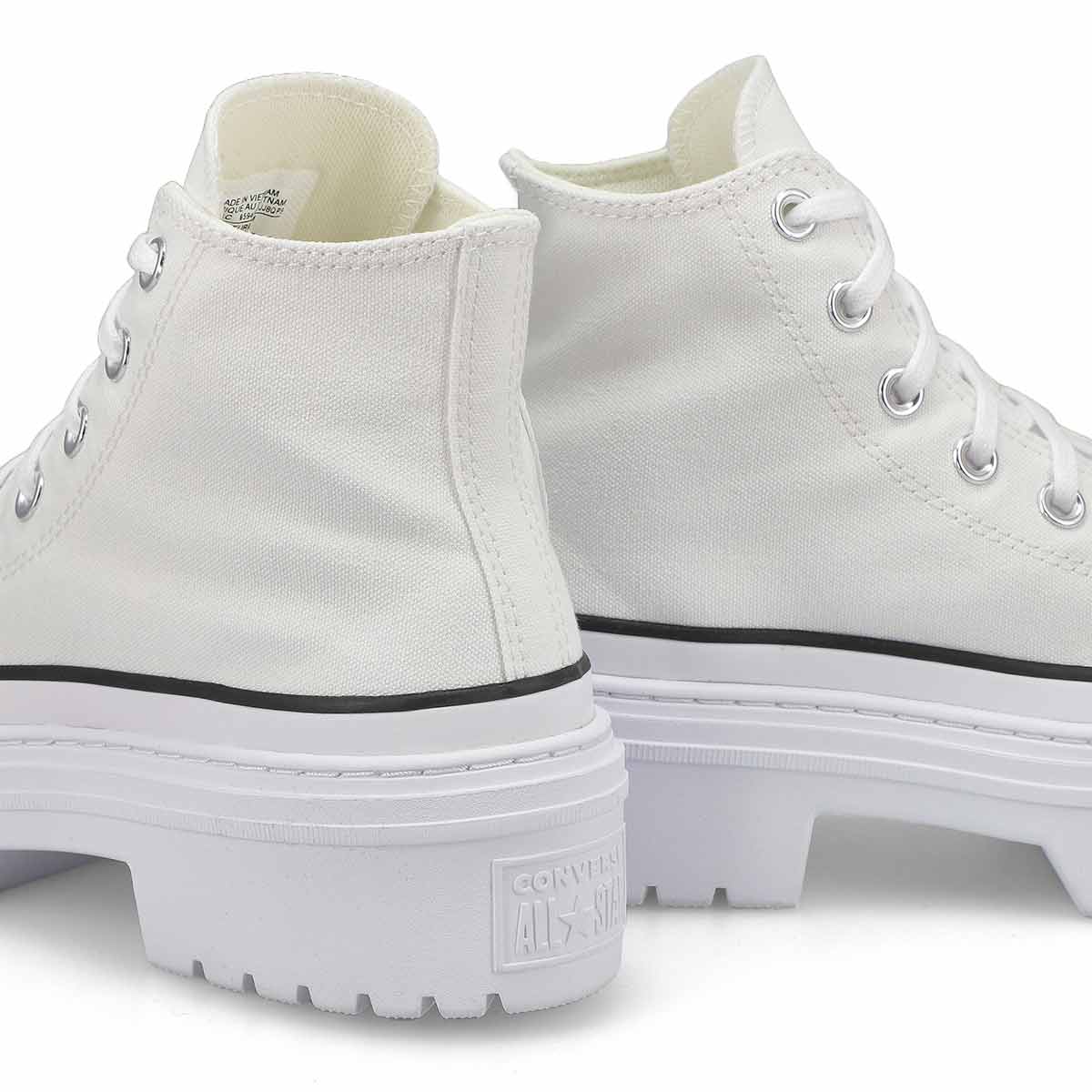 Baskets à plateforme CHUCK TAYLOR ALL STAR HEEL FOUNDATION, blanc/noir/aigrette, femmes