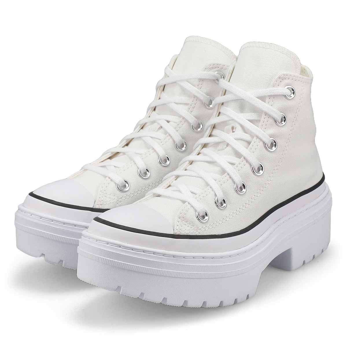 Women's Chuck Taylor All Star Heel Foundation Platform Sneaker - White/Black/Egret