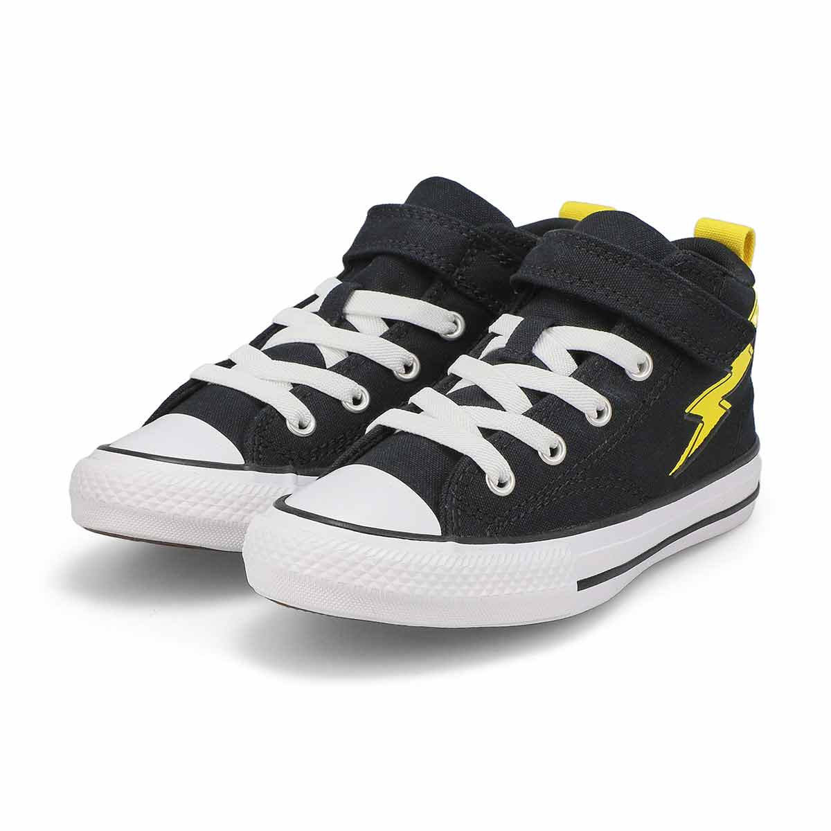 Boy's Chuck Taylor All Star Malden Street Converse Bolts Mid Sneaker - Black/Golden Wren/White