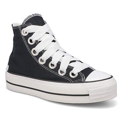 Baskets à plateforme Chuck Taylor All Star Lift Sketch Hi, noir/blanc/blanc, femmes