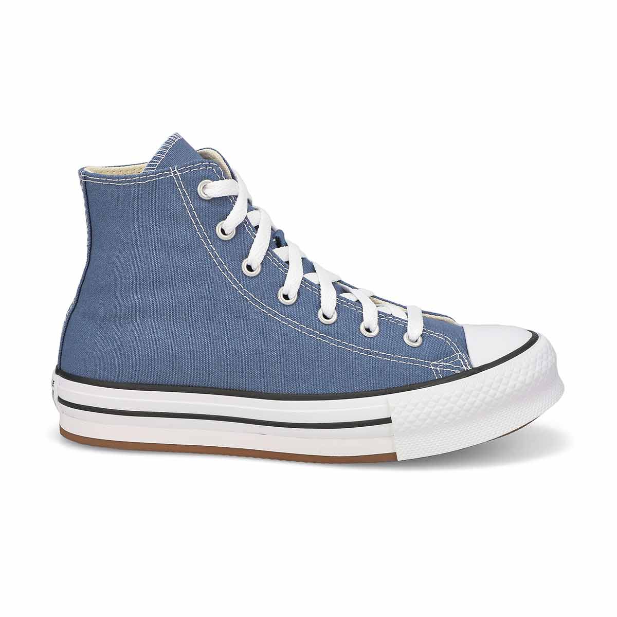 Kids'  Chuck Taylor All Star Eva Lift Hi Top Platform Sneaker - Lakeside Blue/White/Black