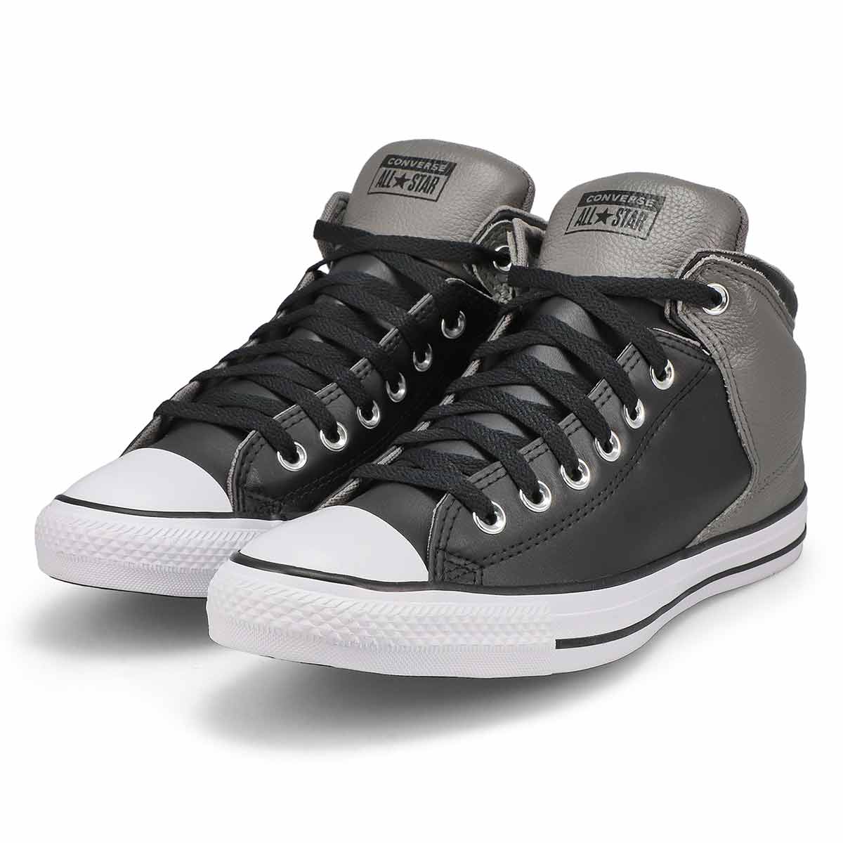 Baskets CHUCK TAYLOR ALL STAR HIGH STREET MID, noir/gris requin/blanc, hommes