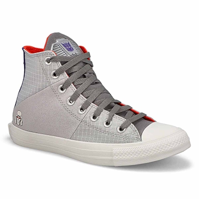 Baskets hautes Chuck Taylor All Star Megatron, noir/gris/violet, femmes