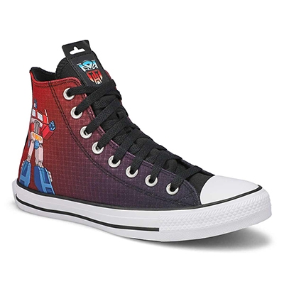 Lds Chuck Taylor All Star Optimus Prime Hi Top Sneaker - Black/Fever Dream/White