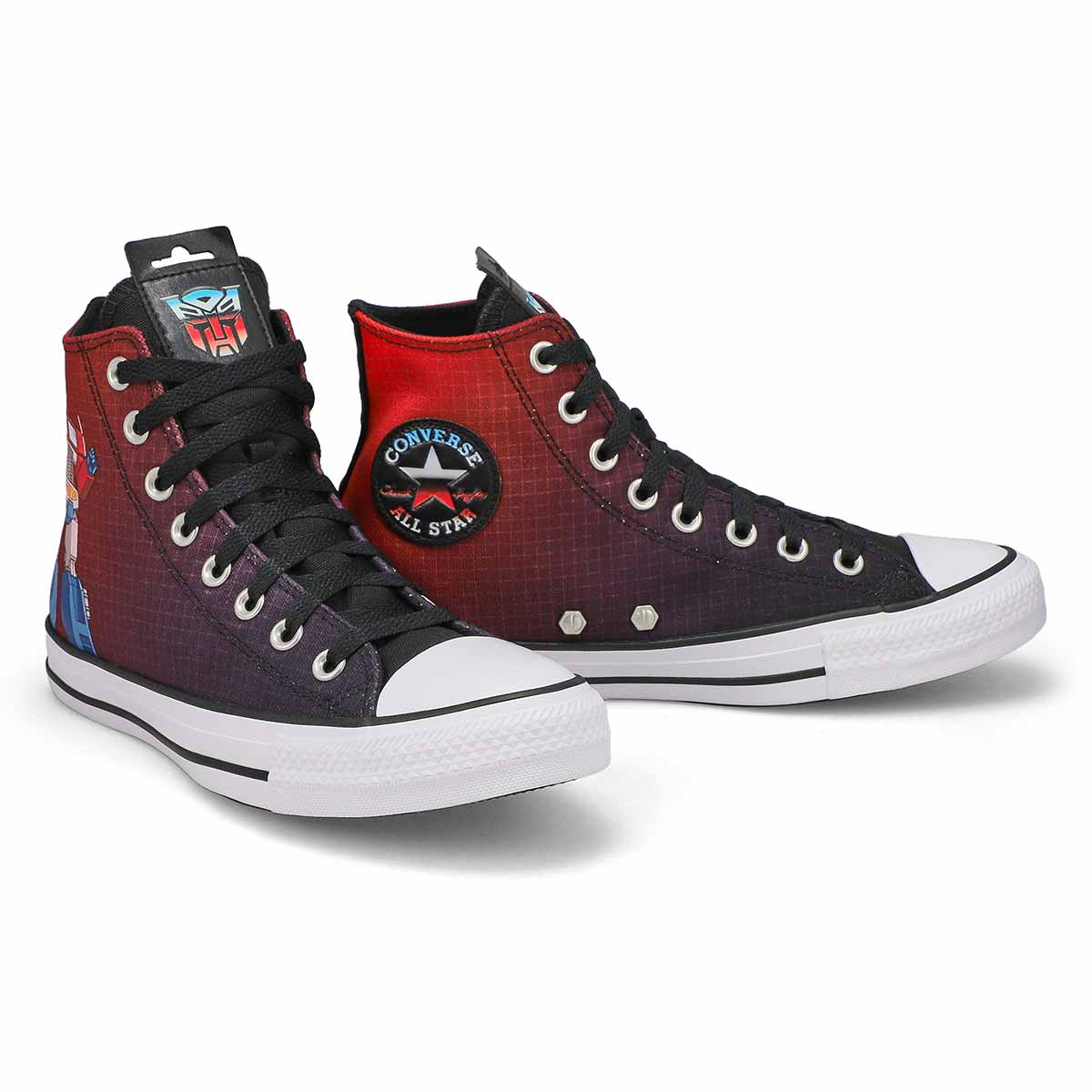 Women's Chuck Taylor All Star Optimus Prime Hi Top Sneaker - Black/Fever Dream/White