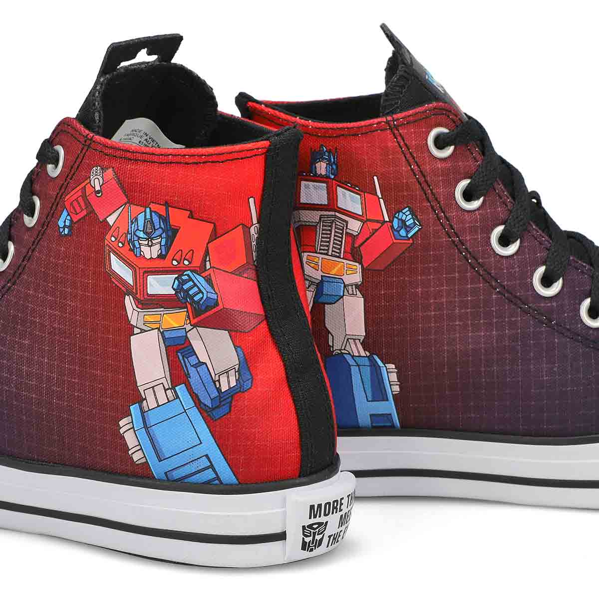 Men's Chuck Taylor All Star Optimus Prime Hi Top Sneaker - Black/Fever Dream/White