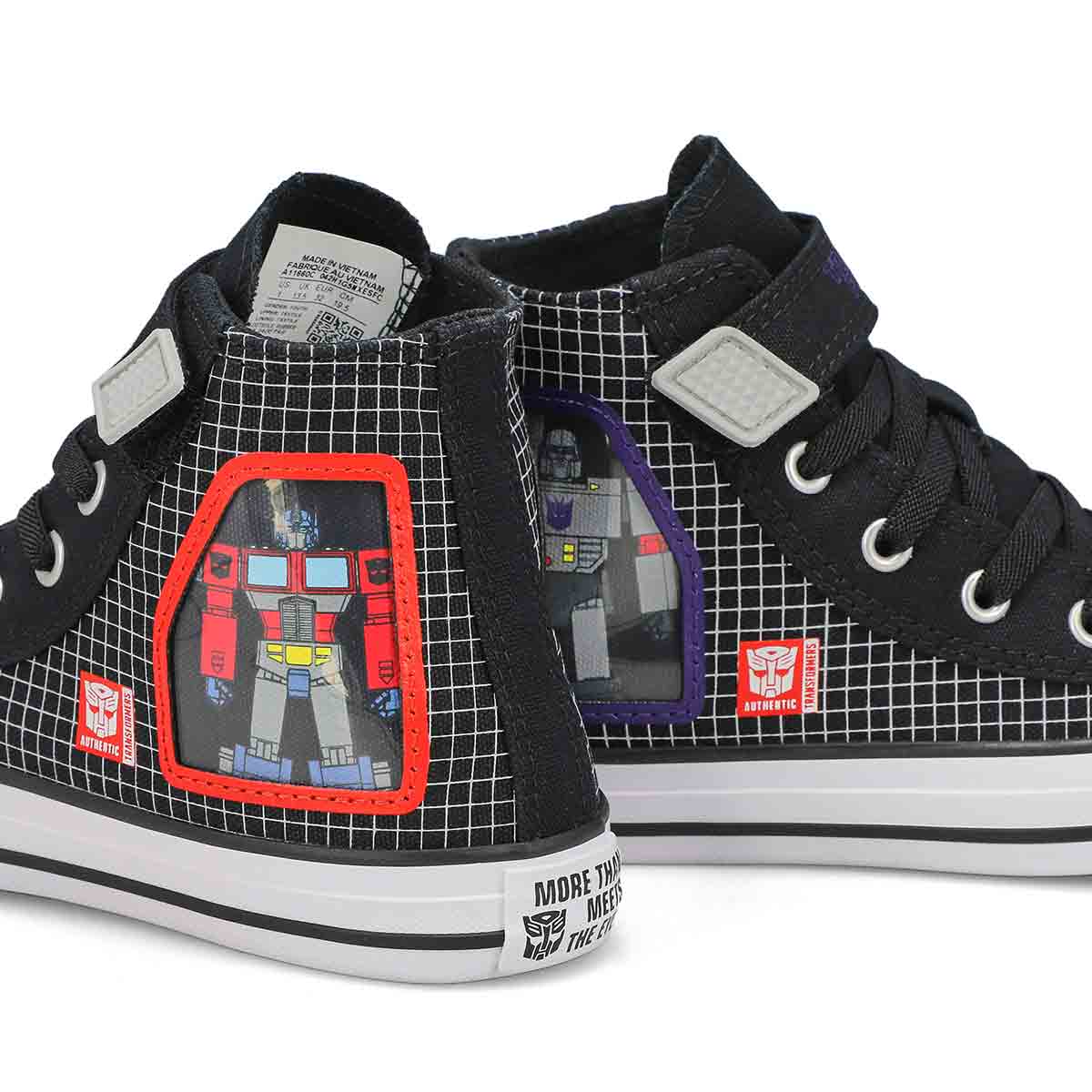 Baskets hautes CHUCK TAYLOR ALL STAR 1V TRANSFORMERS, noir/blanc/rouge, enfants