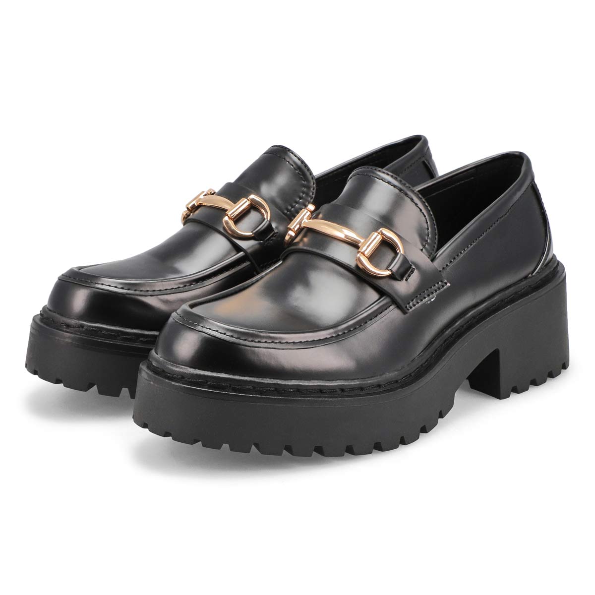 Steve Madden Women's Kalon Loafer, Black Leather, 7.5 : Buy Online