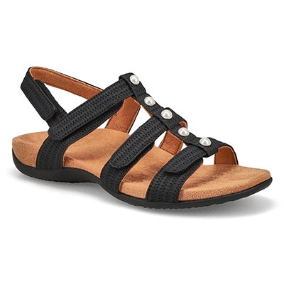 Lds Amber Pearl Casual Sandal - Black