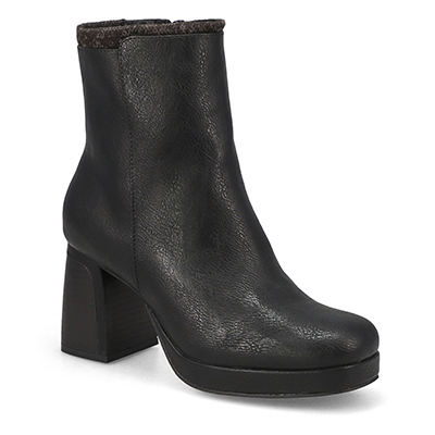 Lds Bailey Platform Side Zip Bootie - Black