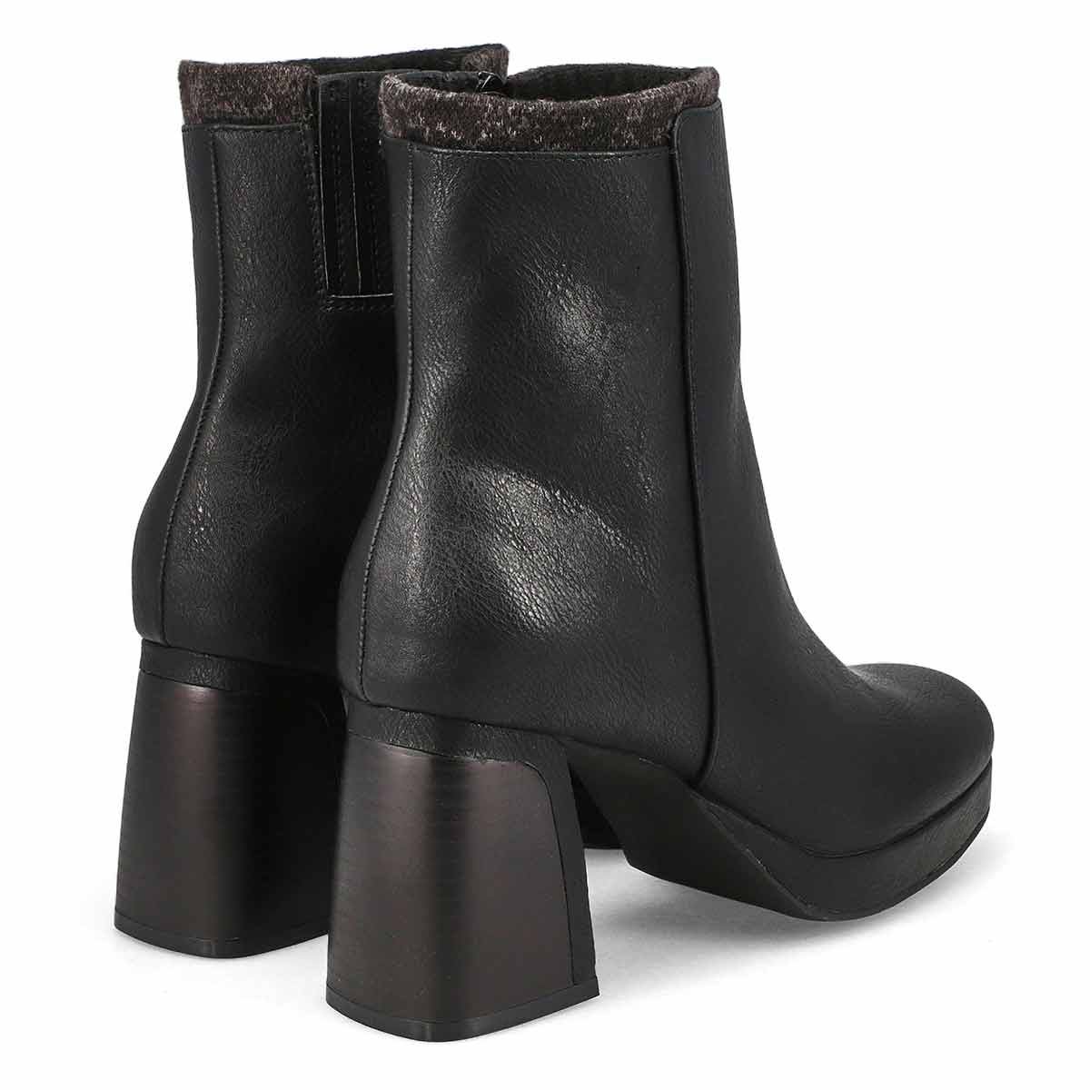 Women's Bailey Platform Side Zip Bootie - Black