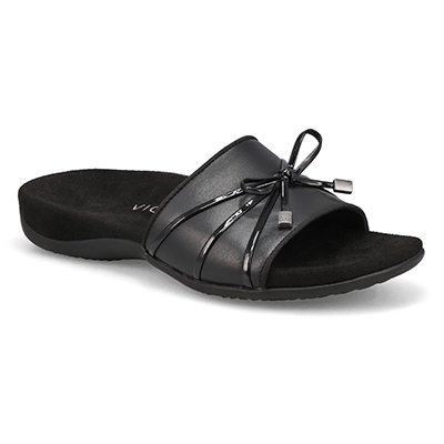 Lds Bella Slide Slip On Sandal - Black