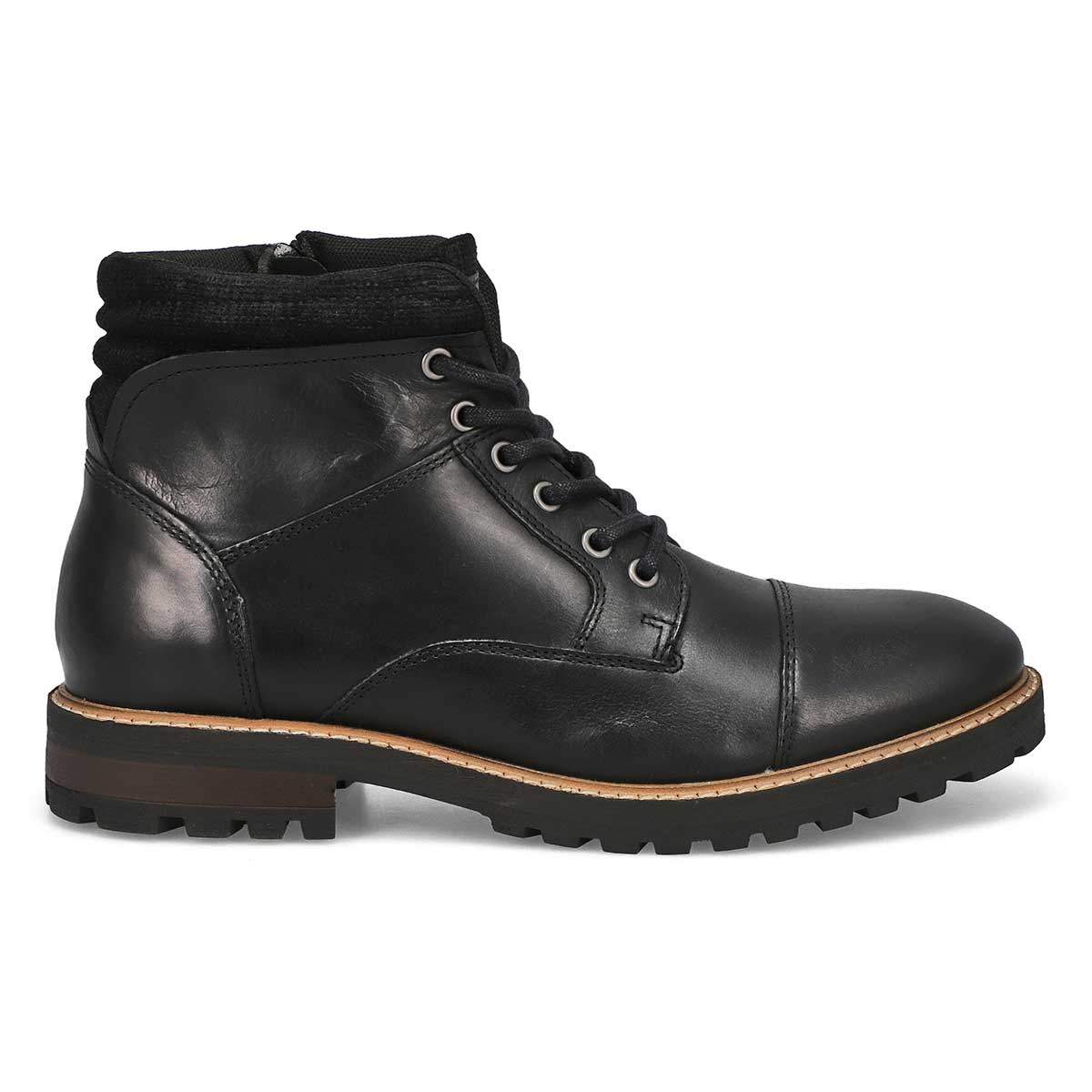 Men's Bennett Leather Lace Up Ankle Boot - Black