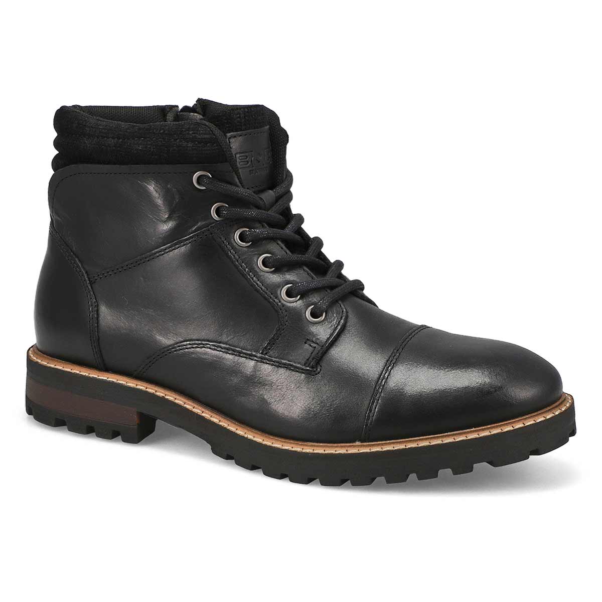 Men s Bennett Leather Lace Up Ankle Boot Black