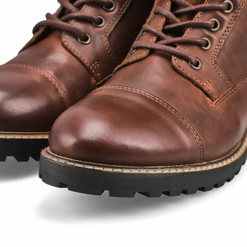 Men's Bennett Leather Lace Up Ankle Boot - Cognac