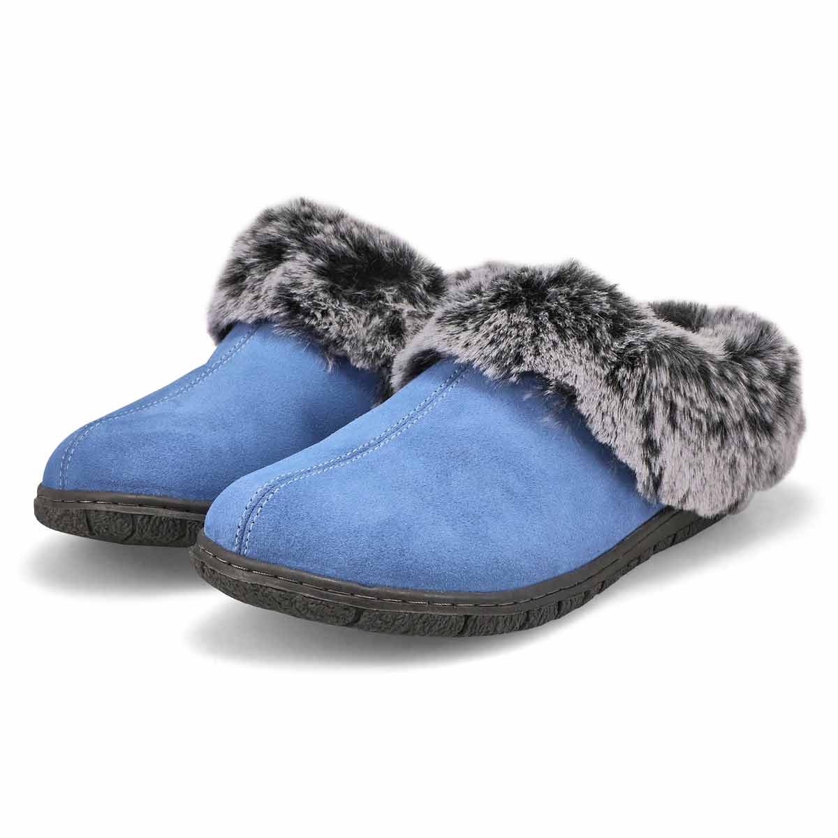 Women's Beth Open Back Suede Slipper - Light Blue