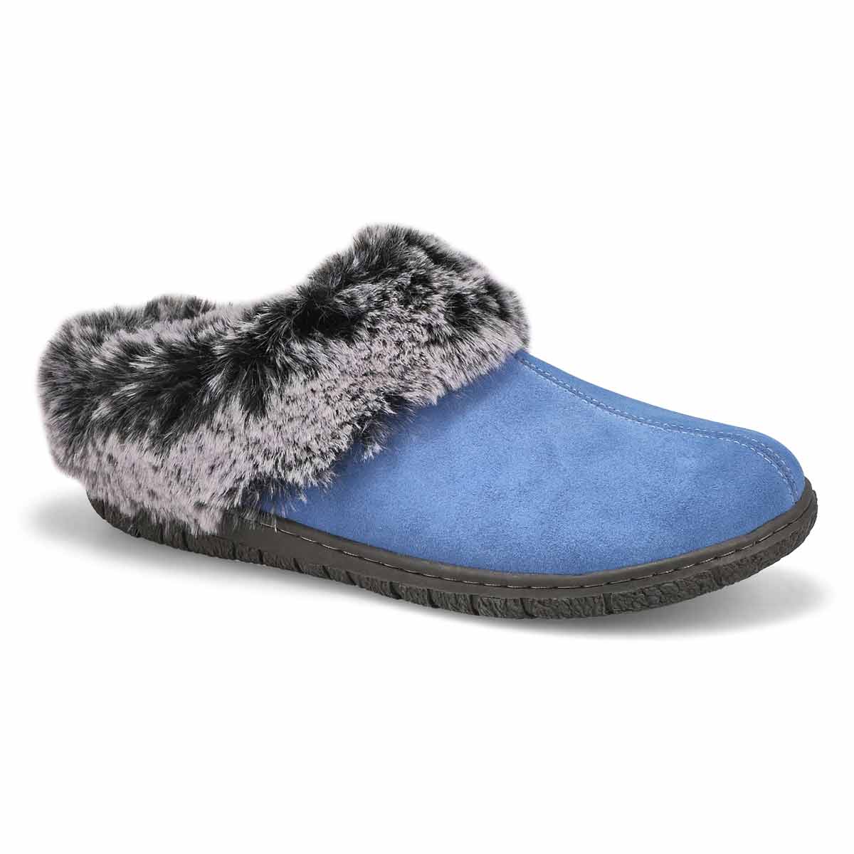 Women's Beth Open Back Suede Slipper - Light Blue