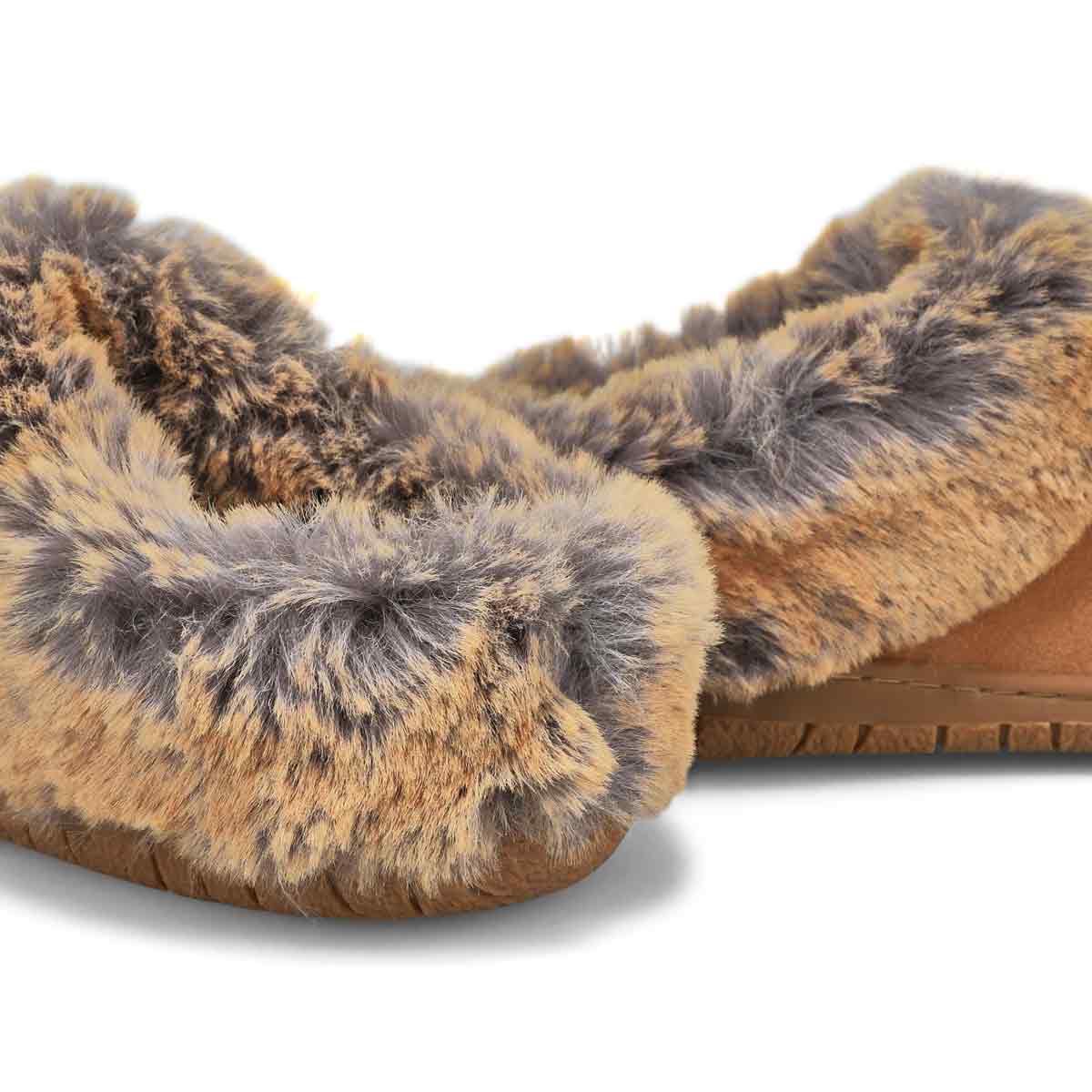 Women's  Beth Open Back Suede Slipper - Latte