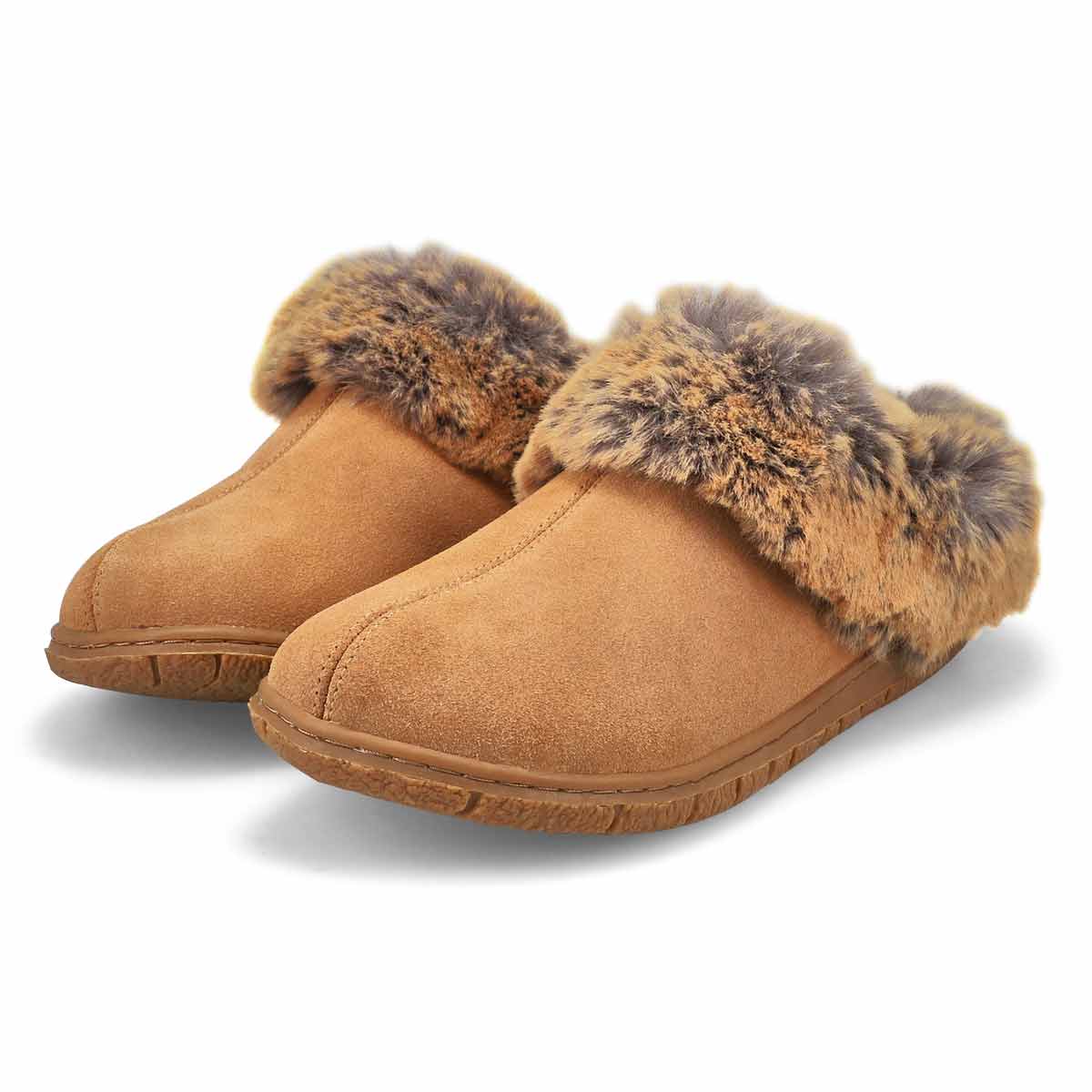 Women's  Beth Open Back Suede Slipper - Latte