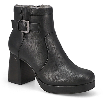 Lds Bree Platform Buckle Bootie - Black