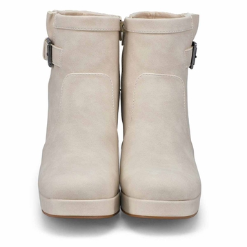 Women's Bree Platform Buckle Bootie - Cream