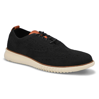 Mns Zero Grand Stitchlite Casual Oxford - Black/ Ivory