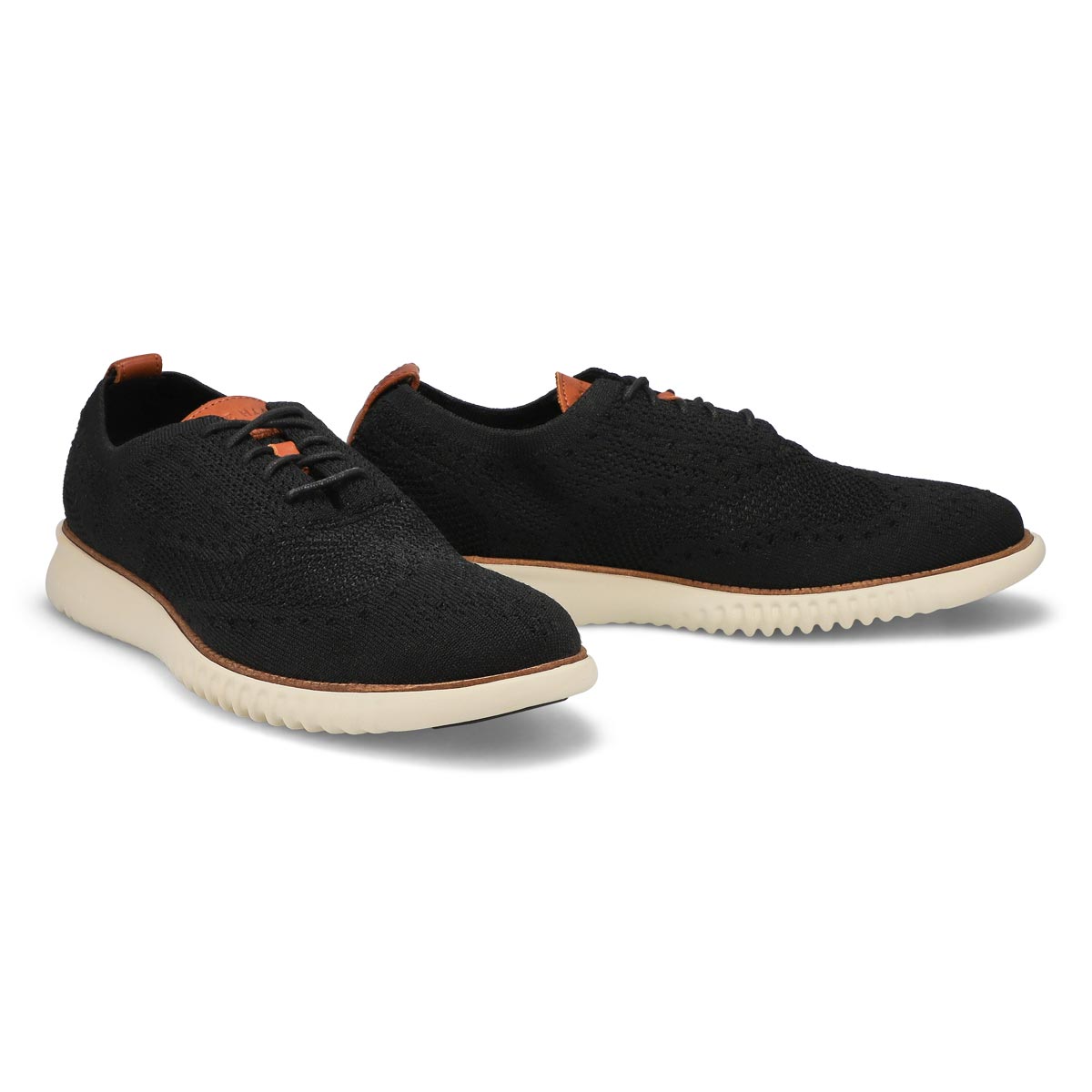 Men's Zero Grand Stitchlite Casual Oxford - Black/ Ivory