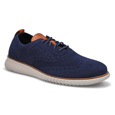 Mns Zero Grand Stitchlite Casual Oxford - Blue/Grey